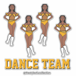 ダンスパーソナライズされたチームひまわり石 シール