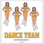 ダンスパーソナライズされたチームひまわり石#2 シール (シート)