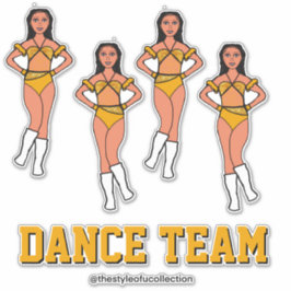 ダンスパーソナライズされたチームひまわり石#2 シール