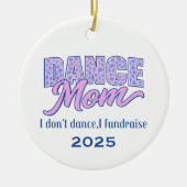 ダンスパーソナライズされたママオーナメント、ダンおもしろいスパレン セラミックオーナメント (正面)
