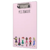 ダンスパーソナライズされた先生ギフトバレエタップクラス クリップボード (左)