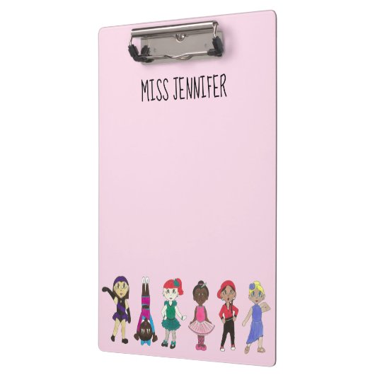 ダンスパーソナライズされた先生ギフトバレエタップクラス クリップボード (左)