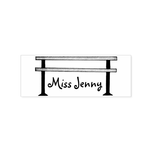 ダンスパーソナライズされた先生ギフトバレエバーレスタンプ ラバースタンプ (インプリント)