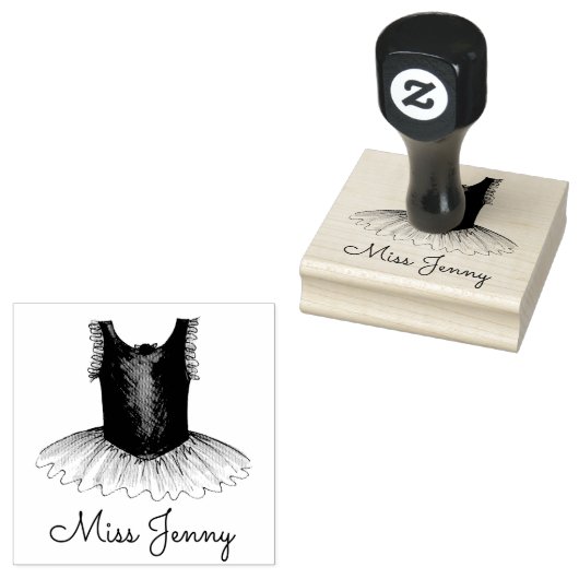 ダンスパーソナライズされた先生ギフトバレエTutuスタンプ ラバースタンプ (押印)