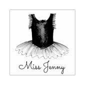 ダンスパーソナライズされた先生ギフトバレエTutuスタンプ ラバースタンプ (インプリント)