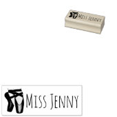 ダンスパーソナライズされた先生バレエポインテシューズ ラバースタンプ (押印)