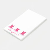 ダンスパーソナライズされた先生ピンクバレエツチュダンサー ポストイット (アングル)