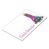 ダンスパーソナライズされた先生体操コーチアクロ ノートパッド (アングル)