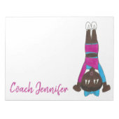 ダンスパーソナライズされた先生体操コーチアクロ ノートパッド (正面)