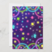 ダンスパーティの招待状ネオングローダンスパーティー 招待状 (裏面)