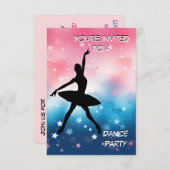 ダンスパーティの招待状 招待状 (正面/裏面)