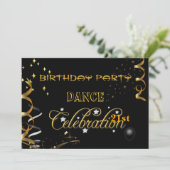 ダンスパーティーお祝いティーンズオアダルト 招待状 (スタンド正面)