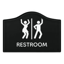 ダンスパーティーのトイレサイン 面白いバスルームサイン