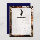 ダンスパーティーのバーの(ユダヤ教の)バル・ミツバーRSVPの応答カード 出欠カード (正面/裏面)