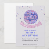 ダンスパーティーの誕生日招待状 招待状 (正面/裏面)