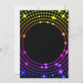 ダンスパーティーディスコ80sディスコボールガールズ誕生日 招待状 (裏面)