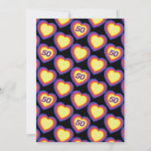 ダンスパーティーハートダンサー1980年代の1990年代の誕生日 招待状 (裏面)