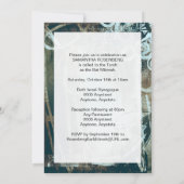 ダンスパーティーバルミツワー招待状インターコイズ 招待状 (裏面)