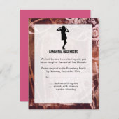 ダンスパーティーバルミツワーRSVP応答カード 出欠カード (正面/裏面)