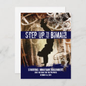 ダンスパーティーバー(ユダヤ教の)バル・ミツバー保存日 案内ポストカード (正面/裏面)
