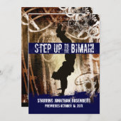 ダンスパーティーバー（ユダヤ教の）バル・ミツバー招待状 招待状 (正面/裏面)