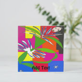 ダンスパーティー招待状、女の子 カード (スタンド正面)