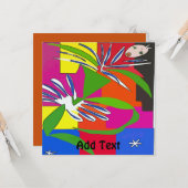 ダンスパーティー招待状、女の子 カード (正面/裏面インサイチュ)