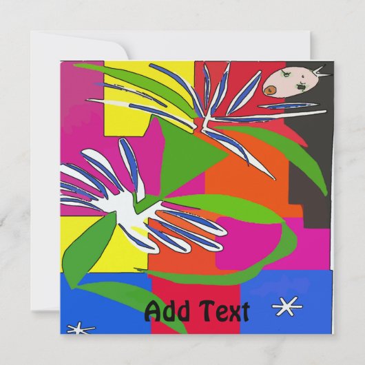 ダンスパーティー招待状、女の子 カード (正面)