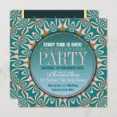 ダンスパーティー時間の卒業招待状 招待状 (正面/裏面)