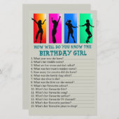 ダンスパーティー誕生日の女の子をどれだけ知っているか (正面/裏面)