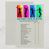 ダンスパーティー誕生日は常にゲームしない (正面/裏面)