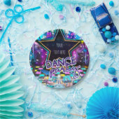 ダンスパーティー誕生日ポップ・アートのミュージカルロックダンスガールズ ペーパープレート (パーティー)