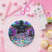 ダンスパーティー誕生日ポップ・アートのミュージカルロックダンスガールズ ペーパープレート (パーティー)