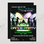 ダンスパーティー誕生日招待状 招待状 (正面/裏面)