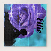 ダンスパープルバラ抽象芸術676ピースパズル ジグソーパズル (横)