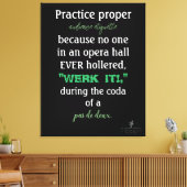 ダンスパープル観客エチケット緑 キャンバスプリント (インサイチュ (リビング))