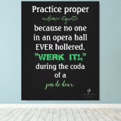 ダンスパープル観客エチケット緑 キャンバスプリント (インサイチュ (ウッドフロア))