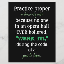 ダンスパープル観客エチケット緑 チラシ