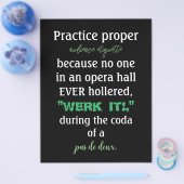 ダンスパープル観客エチケット緑 チラシ (シングル)