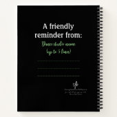 ダンスパープル観客エチケット緑 ノートブック (裏面)