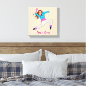 ダンスヒップホップの女の子の名前の寝室 キャンバスプリント (インサイチュ (寝室))