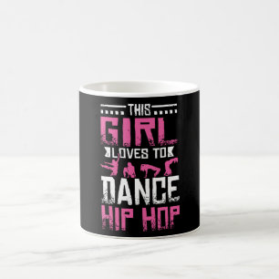 ダンスヒップホップガール コーヒーマグカップ