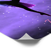 ダンスピンク&パープル銀河系ポスター(名前あり) ポスター (角)