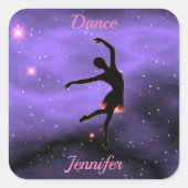 ダンスピンク&パープル スクエアシール (正面)