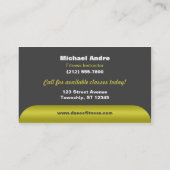 ダンスフィットネスイエロービジネスカード 名刺 (裏面)