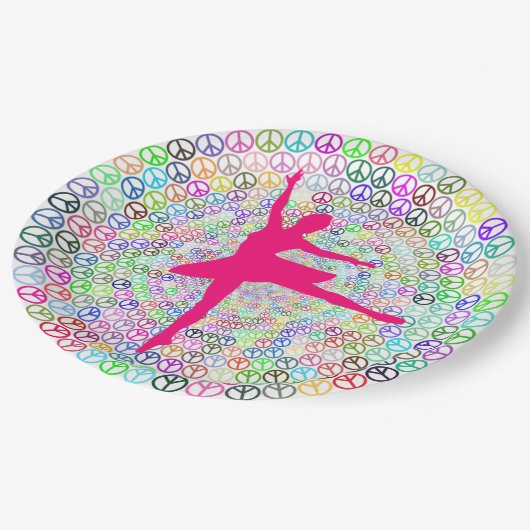 ダンスフォーピース紙プレート ペーパープレート (アングル)