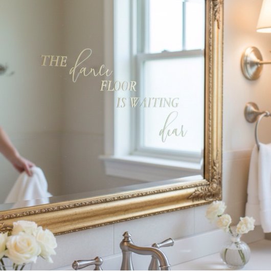 ダンスフロアがバスルーム親愛を結婚待っている ウィンドウサイン