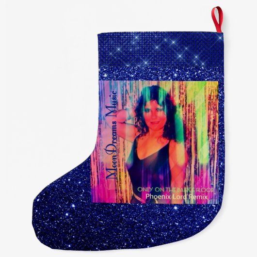 ダンスフロアでのリミックスのみ ラージクリスマスストッキング (裏面)