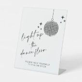 ダンスフロアに光を当てる |グロースティック記号 台座サイン (正面)