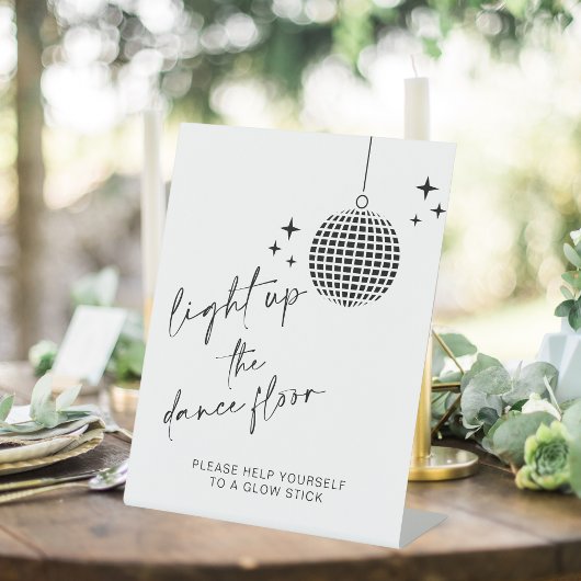 ダンスフロアに光を当てる |グロースティック記号 台座サイン